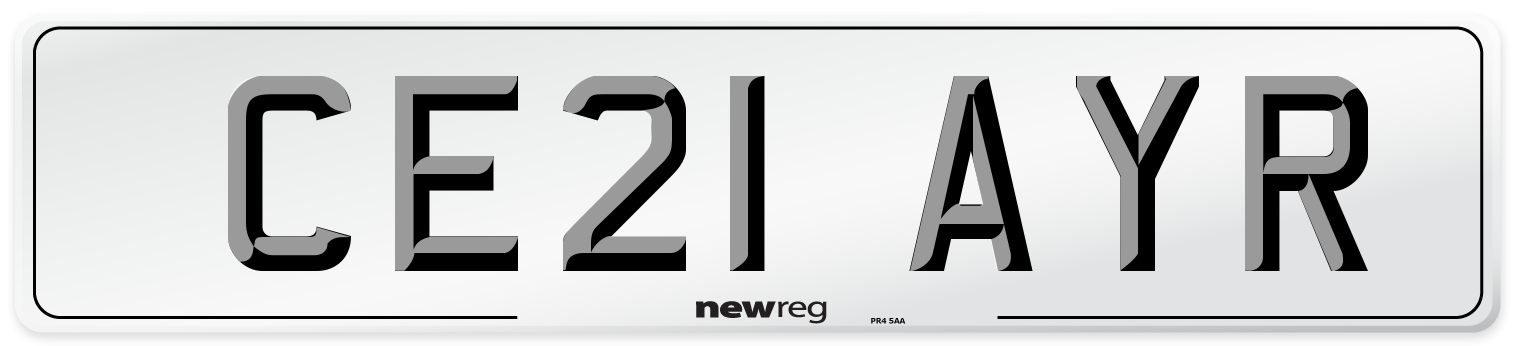CE21 AYR Number Plate from New Reg